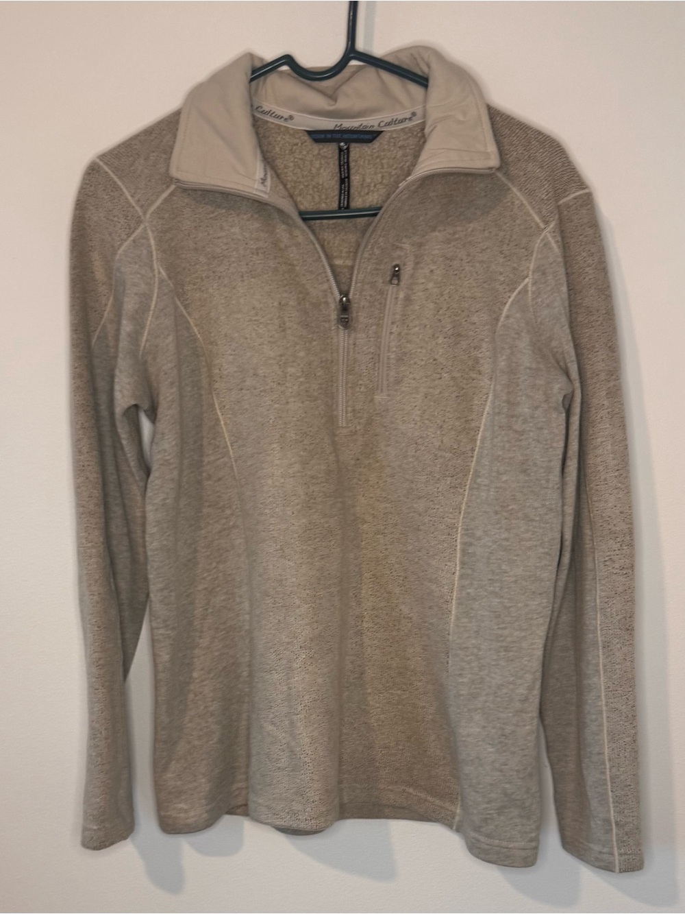 KÜHL Alfpaca Fleece Women’s Large Beige Quarter Zip Pullover